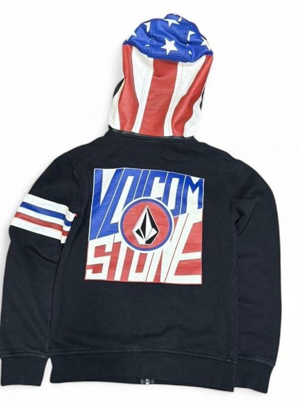 Y2K Volcom USA Graphic AOP Graphic Full Zip Hoodie